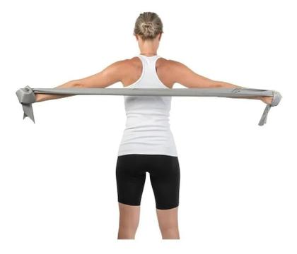 Imagem de Faixa Elástica Thera Band Ginástica Fisioterapia Pilates Super Forte (prata)