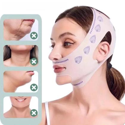 Faixa Facial V-Lift Para Emagrecimento, Redutor De Queixo Noturno