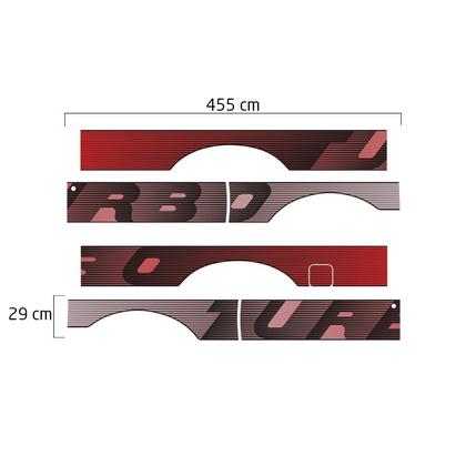 Imagem de Faixa Lateral Compatível Com F-1000 1993 Turbo Cabine Extra