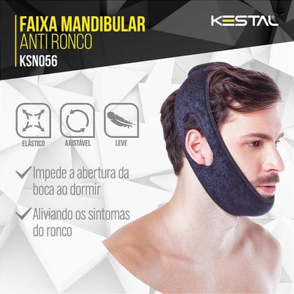 Imagem de Faixa Mandibular Kestal anti ronco 