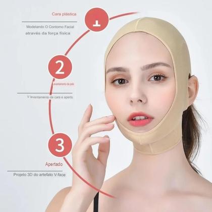 Imagem de Faixa Mentoneira Lipo de Papada Lifting Queixo duplo