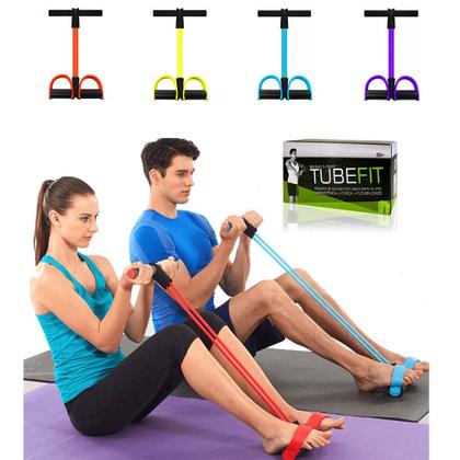 Imagem de Faixas Elásticas Mini Band Elástico + Elástico de Tensão com Apoio para os Pés Tube Fit