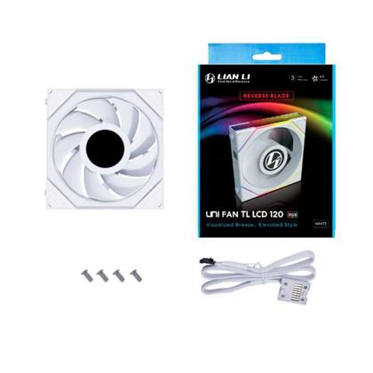 Fan Gamer Lian Li Uni Fan Tl Lcd Com Tela 120Mm Rgb Branco - Peças