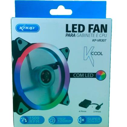 Imagem de Fan para Gabinete e CPU Com Led Knup VR307