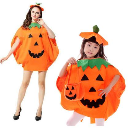 Imagem de Fantasia Abóbora Halloween para Adultos e Crianças 