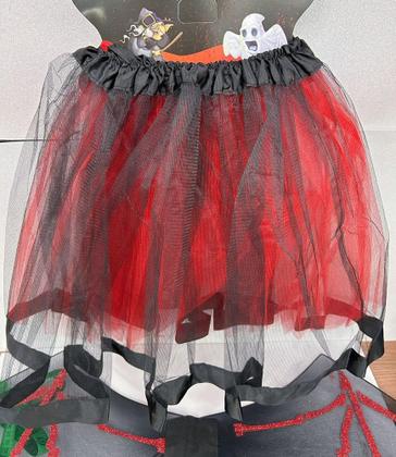 Imagem de Fantasia adulto Diabinha  Halloween Carnaval aniversário asa saia tule