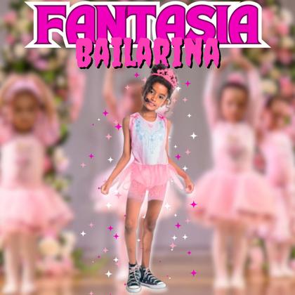 Imagem de Fantasia Bailarina Para Menina Com Tiarinha Rosa Infantil Traje Feminino Para Crianças Toymaster