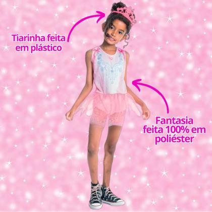 Imagem de Fantasia Bailarina Para Menina Com Tiarinha Rosa Infantil Traje Feminino Para Crianças Toymaster