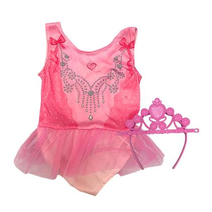 Imagem de Fantasia Bailarina Para Menina Com Tiarinha Rosa Infantil Traje Feminino Para Crianças Toymaster