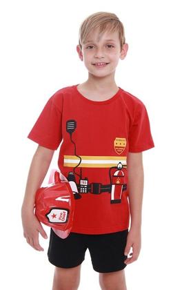 Imagem de Fantasia Bombeiro Herói - camiseta e shorts