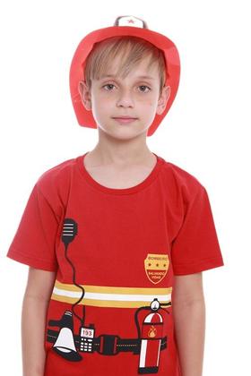 Imagem de Fantasia Bombeiro Herói - camiseta e shorts