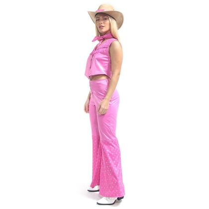 Imagem de Fantasia Boneca Barbie CowGirl Rosa Adulto