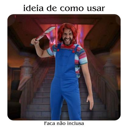 Imagem de Fantasia Boneco Assassino Adulto Halloween