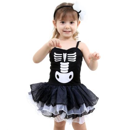 Imagem de Fantasia Bruxa Esqueleto com Tiara - Halloween