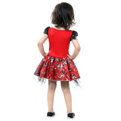 Imagem de Fantasia Bruxa Vermelha com Manga Paete Infantil - Halloween