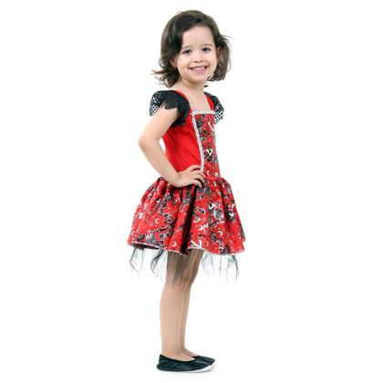 Imagem de Fantasia Bruxa Vermelha com Manga Paete Infantil - Halloween