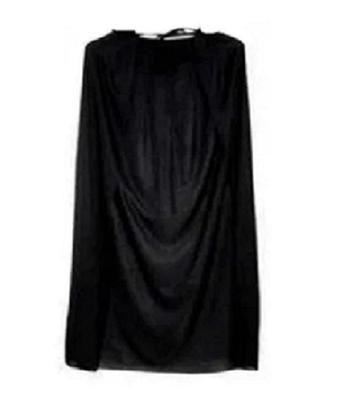 Imagem de Fantasia Bruxo Bruxa Mago C/ Chapéu Led Preto  e Capa Preta