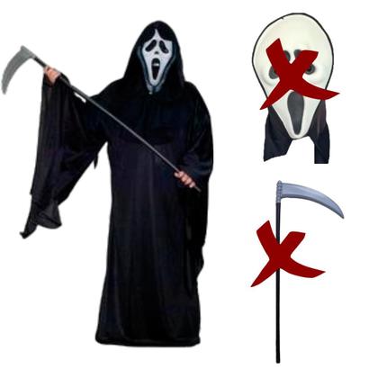 Imagem de Fantasia Capa Do Panico Adulto Helanca Tunica da Morte Cosplay Halloween Dia Das Bruxas Festa Zumbi Terror