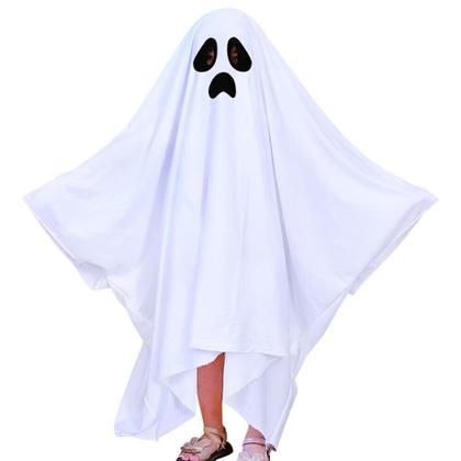 Imagem de Fantasia Capa Fantasma Infantil e Adulto Assombração Assustador Ghost Festa Halloween Dia das Bruxas Noites do Terror