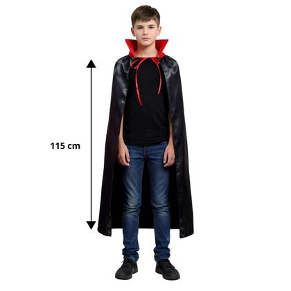 Imagem de Fantasia Capa Juvenil Vampiro Drácula - - Preto - G