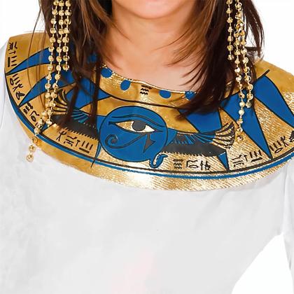 Imagem de Fantasia Carnaval Infantil pra Menina Vestido Cleópatra Egípcia Deusa Super Luxo