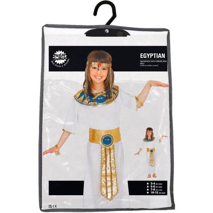 Imagem de Fantasia Carnaval Infantil pra Menina Vestido Cleópatra Egípcia Deusa Super Luxo