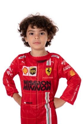 Imagem de Fantasia Carros Piloto De Formula 1 Infantil Macacão Longo