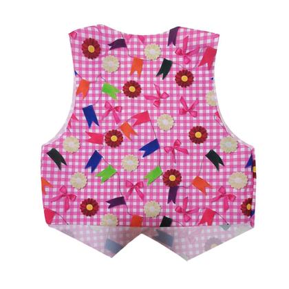 Imagem de Fantasia Colete Country Tecido Feminino Estampado Cowgirl Infantil Menina Boiadeira Festa Junina Peoa Vaqueira São João