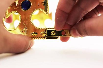 Imagem de Fantasia Completa Capa Rei Infantil Dourada Imperador Realeza Traje Manto Príncipe Encantado Festa de Aniversário