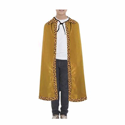 Imagem de Fantasia Completa Capa Rei Infantil Dourada Imperador Realeza Traje Manto Príncipe Encantado Festa de Aniversário