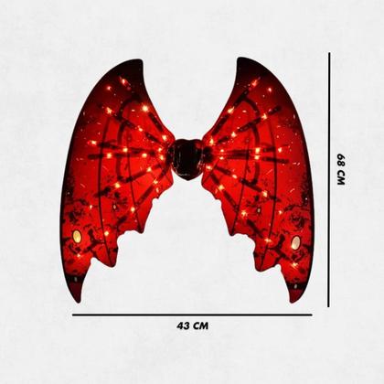 Imagem de Fantasia de Asas para festas com Led e Música modelo Dragão