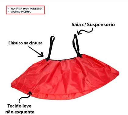 Imagem de Fantasia De Bombeira Plus Size Feminino Adulto Com Chapéu