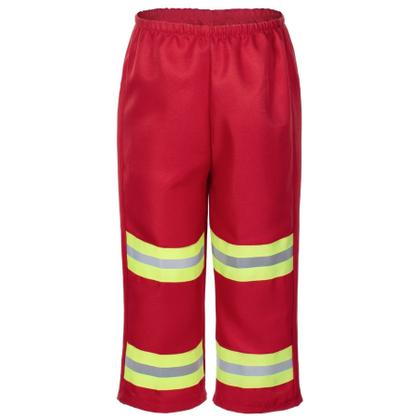 Imagem de Fantasia de bombeiro Bosvin Kids com acessórios vermelhos de 6 a 7 anos