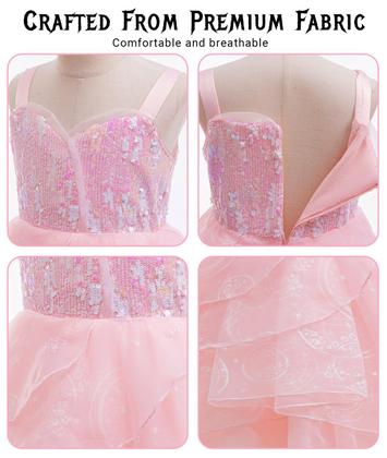 Imagem de Fantasia de bruxa para meninas Encfoeo, vestido de tule rosa com conjunto de 8 peças