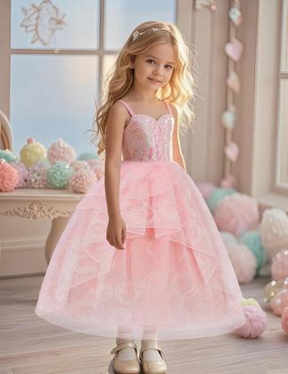 Imagem de Fantasia de bruxa para meninas Encfoeo, vestido de tule rosa com conjunto de 8 peças