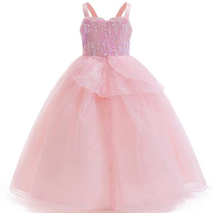 Imagem de Fantasia de bruxa para meninas Encfoeo, vestido de tule rosa com conjunto de 8 peças