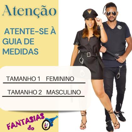 Imagem de Fantasia de Casal Policial Bope Segurança Swat FBI Tropa de Elite Adulto Figurino Traje Profissões Carnaval Halloween