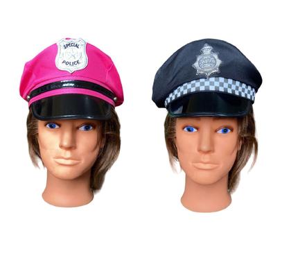 Imagem de Fantasia de Casal Policial Chapéu Quepe Carnaval -Kit 2 un