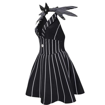 Imagem de Fantasia De Cosplay De Jack Skellington Para Halloween E Natal, Traje De Decoração De Desenho