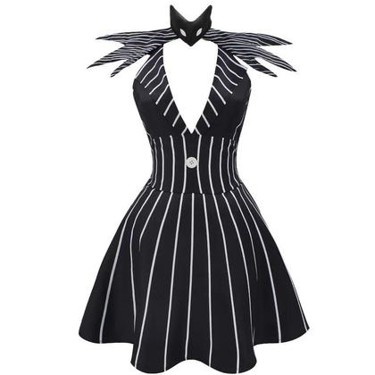 Imagem de Fantasia De Cosplay De Jack Skellington Para Halloween E Natal, Traje De Decoração De Desenho