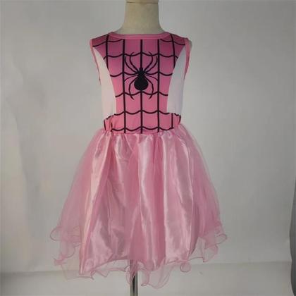 Imagem de Fantasia De Cosplay De Menina Homem-Aranha Rosa Para Crianças, Vestido Para Halloween E Natal,
