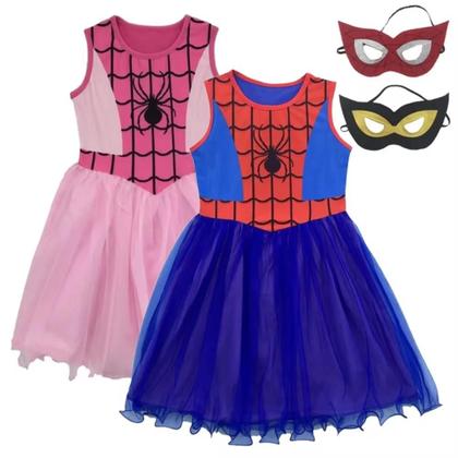Imagem de Fantasia De Cosplay De Menina Homem-Aranha Rosa Para Crianças, Vestido Para Halloween E Natal,