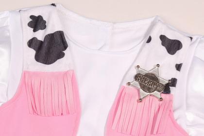 Imagem de Fantasia de cowgirl Gomukot Direct para meninas de Halloween de 3 a 10 anos