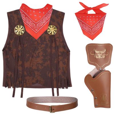 Imagem de Fantasia de cowgirl TOGROP para meninas, conjunto de 6 peças de 8 a 10 anos