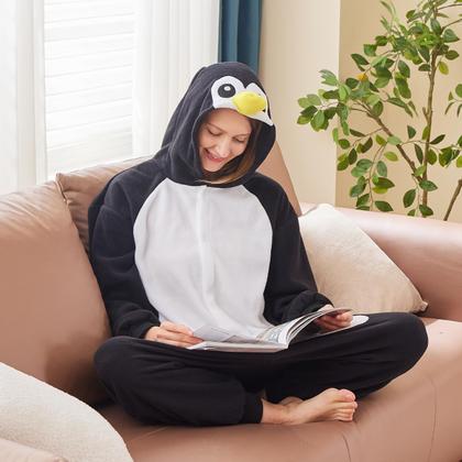 Imagem de Fantasia de macacão NEWCOSPLAY Black Penguin tamanho adulto GG