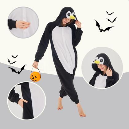 Imagem de Fantasia de macacão NEWCOSPLAY Black Penguin tamanho adulto GG