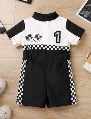 Imagem de Fantasia de piloto de corrida para bebês, macacão infantil IMEKIS 12-18M