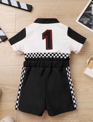 Imagem de Fantasia de piloto de corrida para bebês, macacão infantil IMEKIS 12-18M