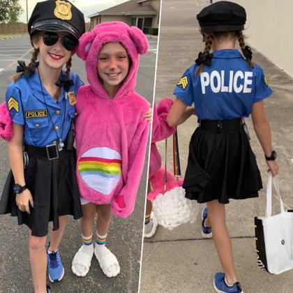 Imagem de Fantasia de policial: crianças, meninas, policial, policial, Halloween