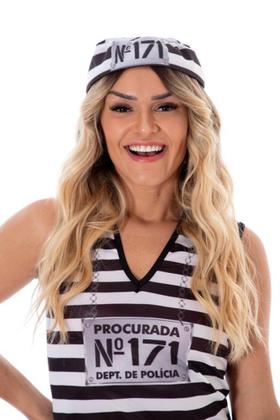 Imagem de Fantasia De Presidiaria Adulto Bandida De Carnaval Feminina